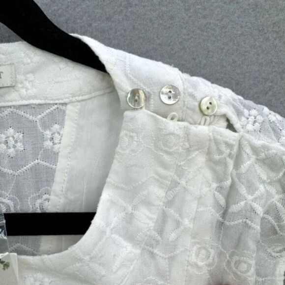 NWT Chelsea & Violet South of France White Ruffle Mini Dress - Picture 10 of 13